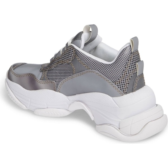 Jeffrey Campbell Grey Reflective Fabric Lace Up Womens Fashion Lo-Fi Sneaker 8.5 - Picture 8 of 16